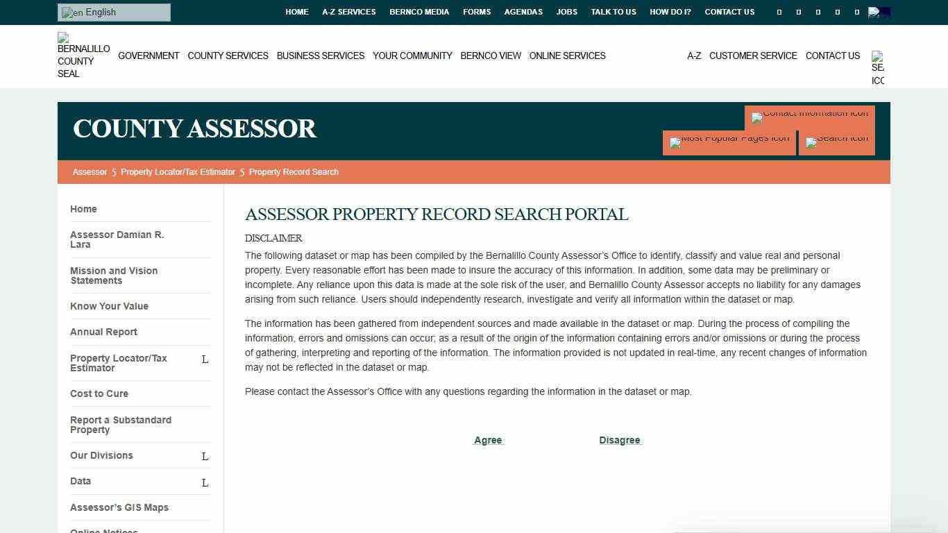 Property Record Search - Assessor