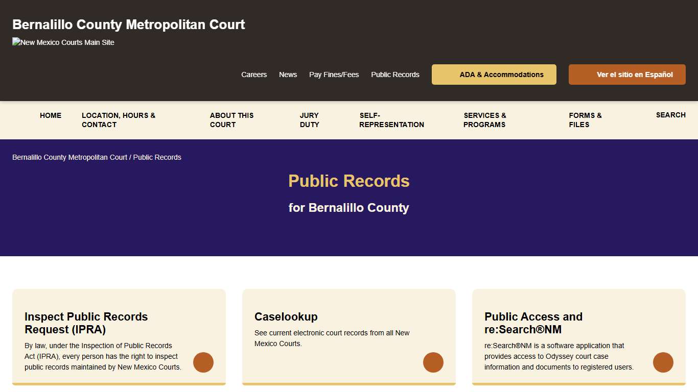Public Records - Bernalillo County Metropolitan Court